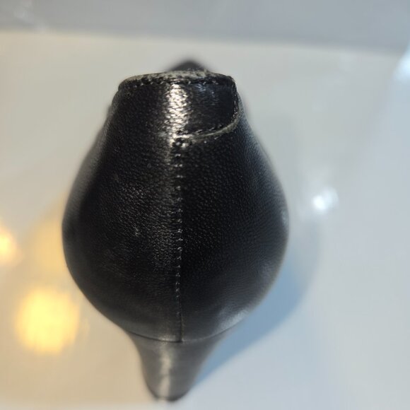 Franco Sarto L-Abree Women's Black Leather Pointed Toe High Block Heels Size 8M - Picture 6 of 7